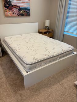 Malm ikea Queen bed + Nest mattress