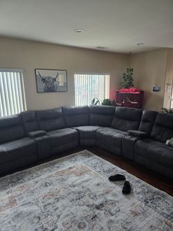 Sectional sofa 3 electric recliners