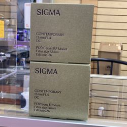 Sigma 15mm f1.4 DC Lens for Sony or Canon RF