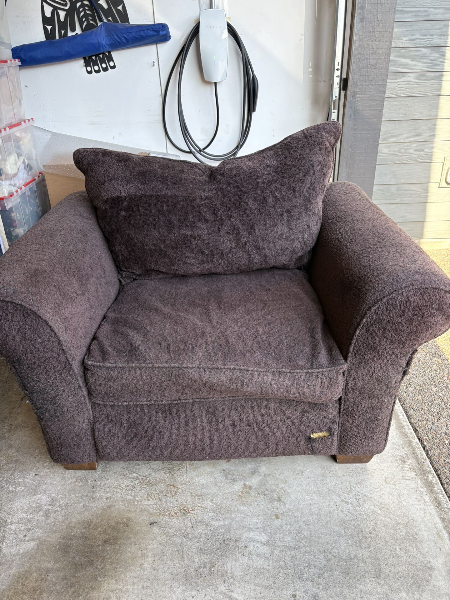 Free large upholstered armchair