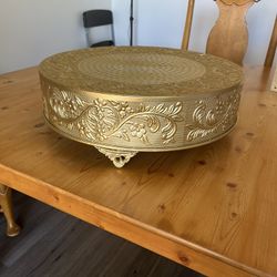 18” Wedding Cake Stand “Gold Metal” 