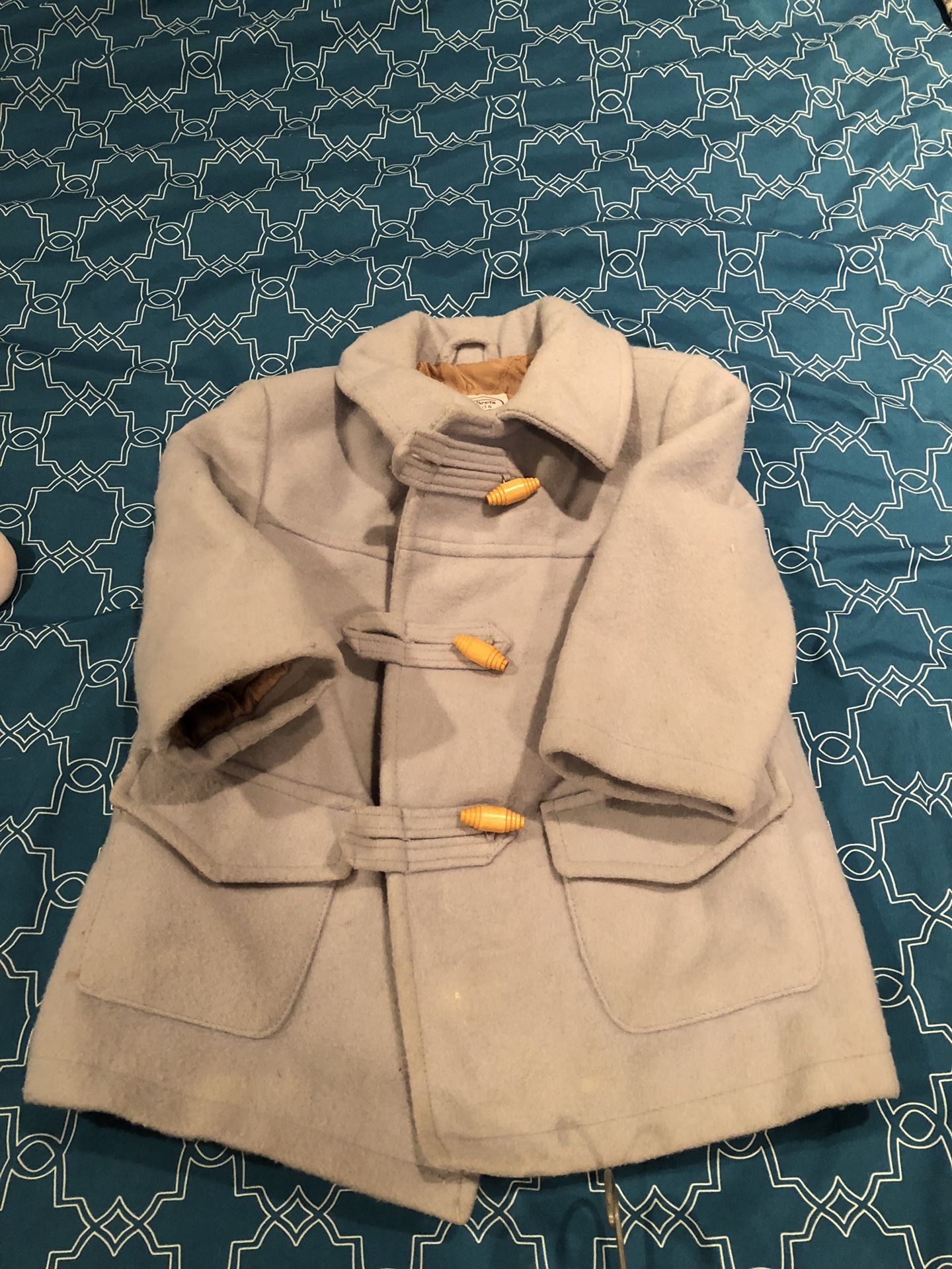 Talbots Kids Light Blue Wool Jacket - 18 month