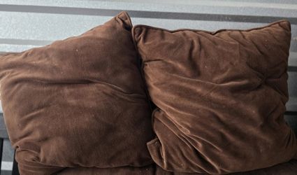 Brown Velvet Throw Pillows 