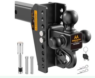 Mmtowus Adjustable Trailer Hitch - 2.5" Receiver, 8" Drop/Rise