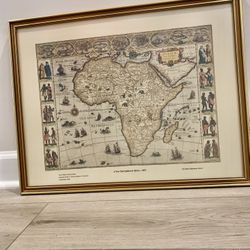 Framed Art -  Map of Africa in 1631