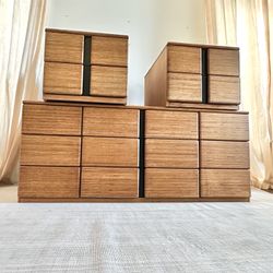Postmodern Dresser Nightstand Set