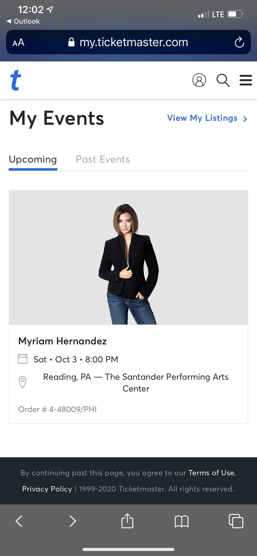 Myriam Hernandez Concert Oct 03rd