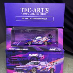 INNO64 1:64 Toyota Sprinter Trueno AE86 N2 Project by TEC-ART's Purple