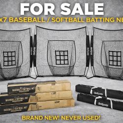 Baseball Net 7x7ft Softball Pitching Batting Net with XL Ball