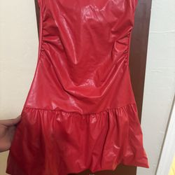 Red Leather Dress