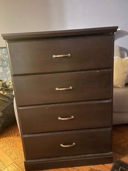 Dark Brown 4-Drawer Dresser