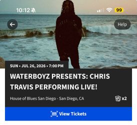 2 Chris Travis tickets GA