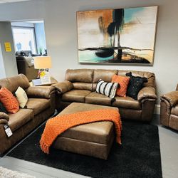  Brown 4pc Sofa Set- Brand New, Be Credit Needed 