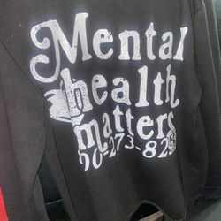 Black “Mental health matters” Hoodie