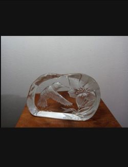 SIGNED ALFREDO CAPREDONI ART GLASS - HUMMINGBIRD - C199