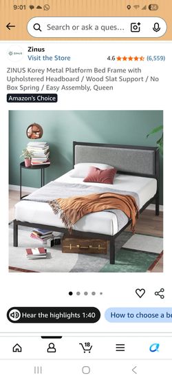 KING bed frame with headboard