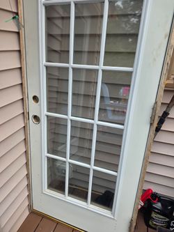 Exterior door w glass panels