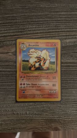 Arcanine Original First Edition Pokemon Card