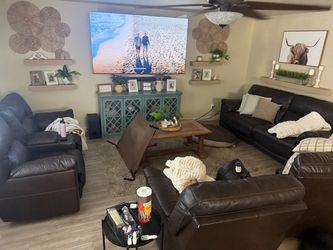 Leather sectional