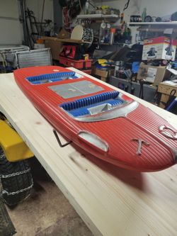 Vintage 1963 Ride on Boat w/Wheels
