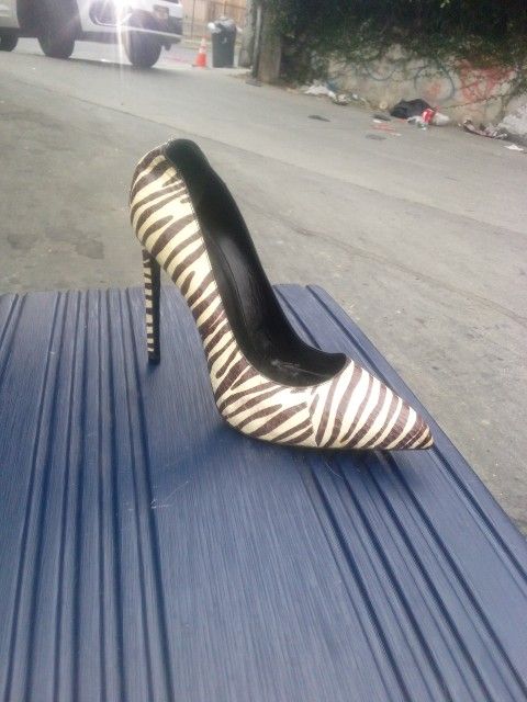 Saint Laurent Zebra Pattern Heels