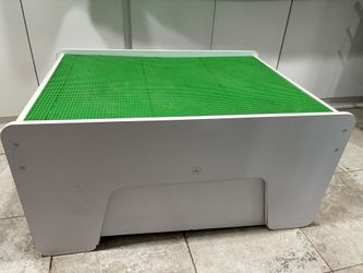Large Lego table With Rolling Storage Drawer