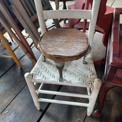 Vintage Mini Step Stool White Chair Not Included