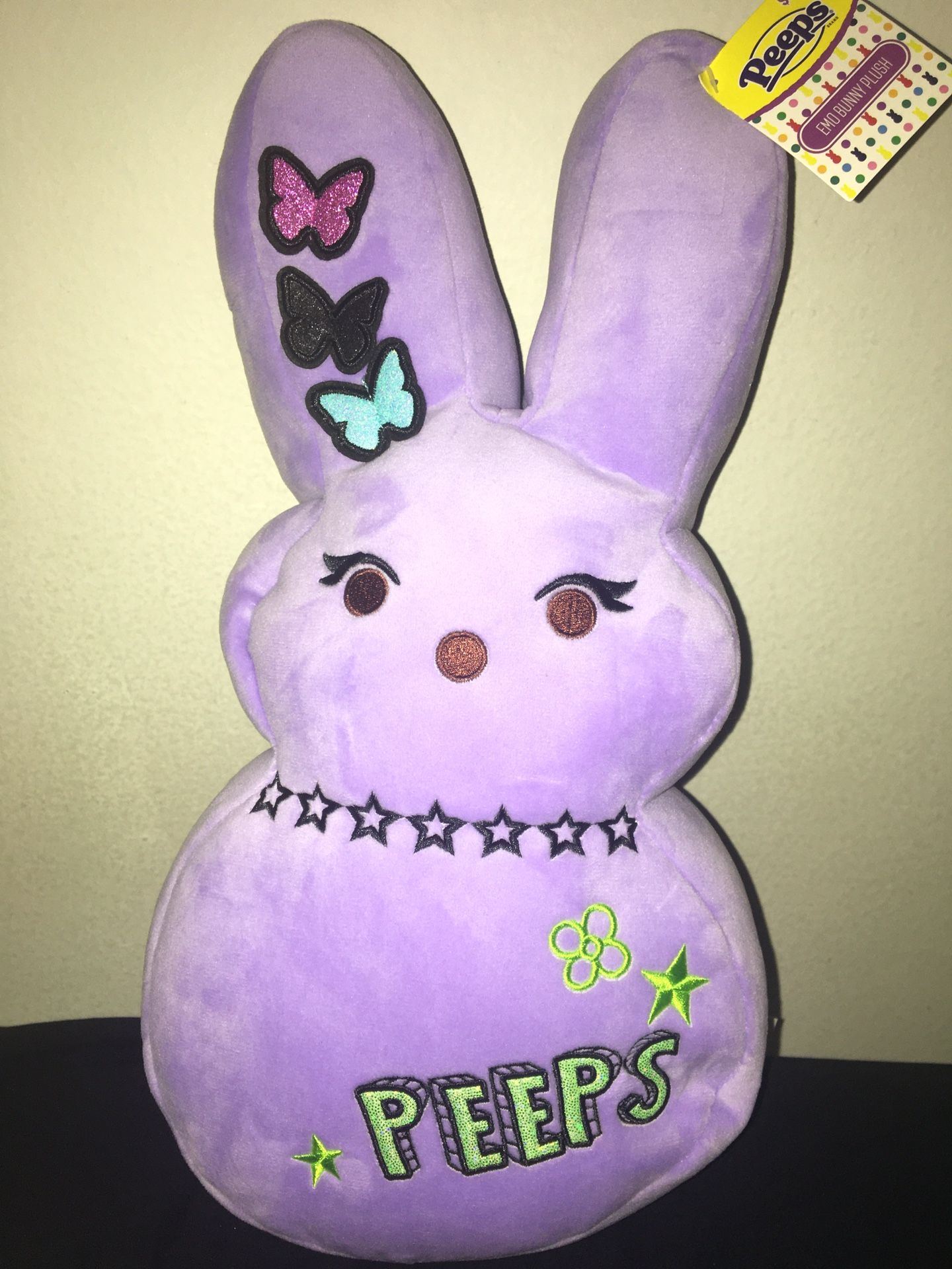 Peeps Emo/ Punk Purple Plush 17”