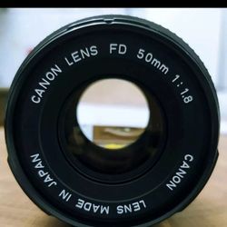 Lens Canon FD 50MM 1:1.8 S.C. Fixed Lens for Canon 35MM SLR Film Camera 