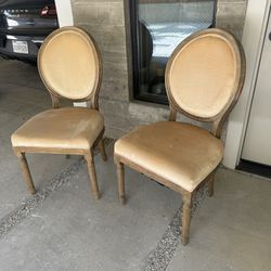 Vintage upholstered & Wood Chairs 