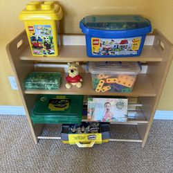 Wooden kids toys shelf for sale.