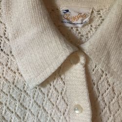 60’s Knitted Waffle Cardigan