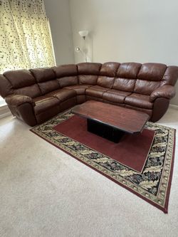 2 Sectionals + tv console + dining table for sale
