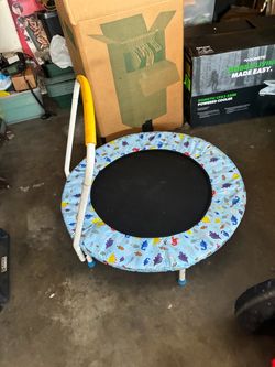 Kids Mini Trampoline with Handle Bar