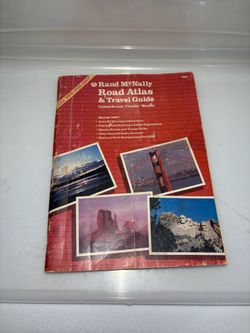 Vintage 1987 Rand McNally Road Atlas & Travel Guide – USA Canada Mexico