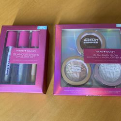 Hard Candy Glamour Shots Lip Gloss Set + Glow Bronzer Highlighter Set TWO FOR $7