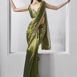 Mirror Work One Minute Saree