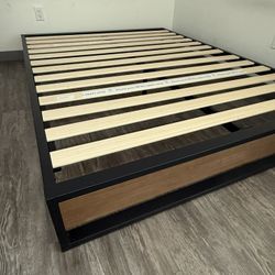 Queen Bed & Bed Frame $100