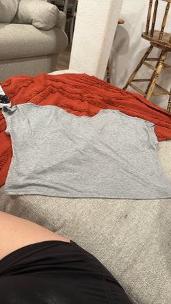 Gray Shirt Open Back