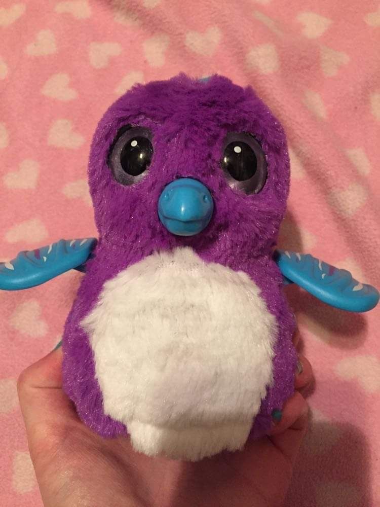 Hatchimals Penguala Penguin Purple White & Teal Electronic Toy. Tested, Works!