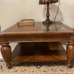 3 WOODEN TABLE SET