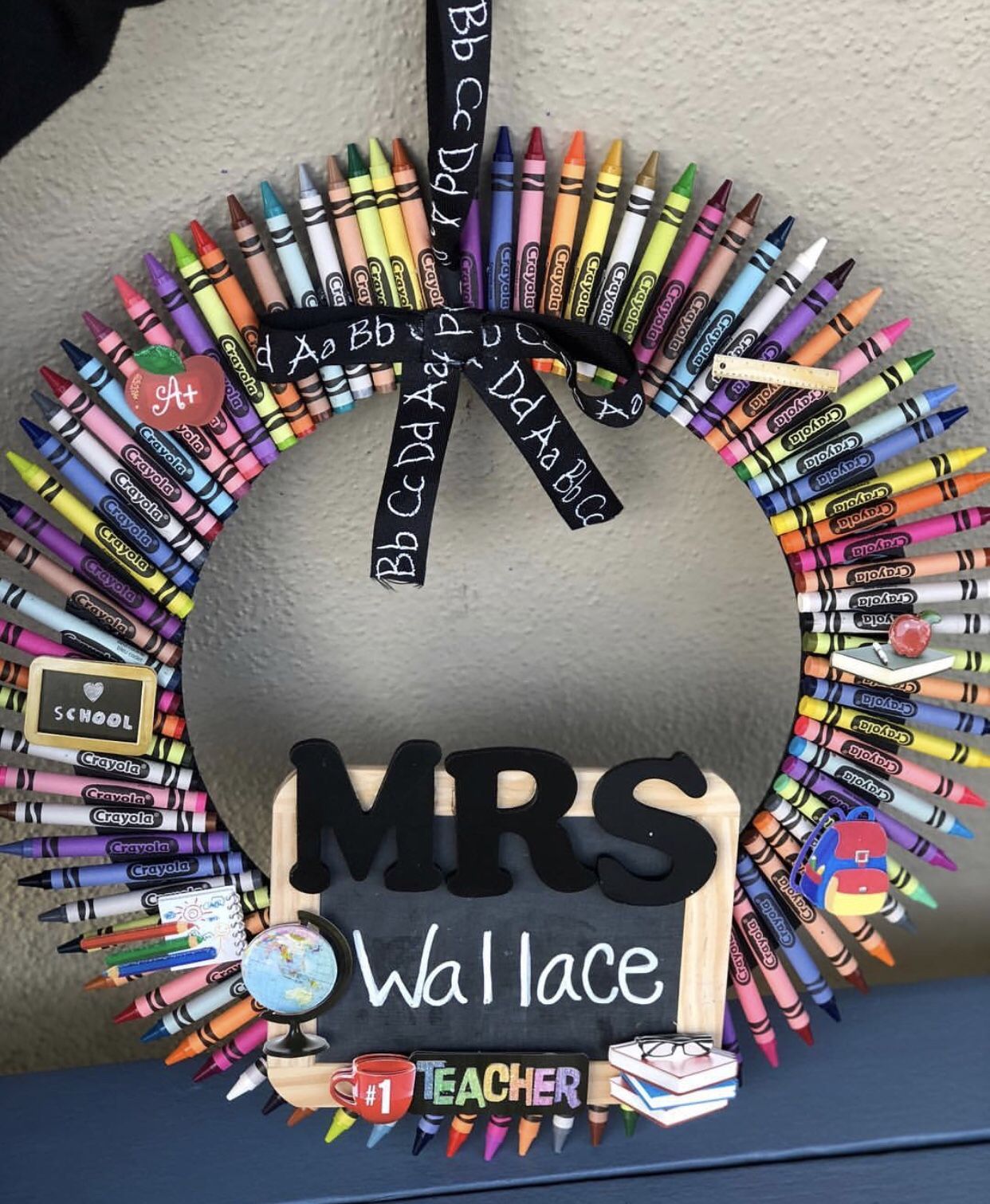 Teacher Crayon wreath