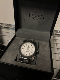 Lexell Genuine Grey Granite Stone Watch Infinity with Stainless Steel Band