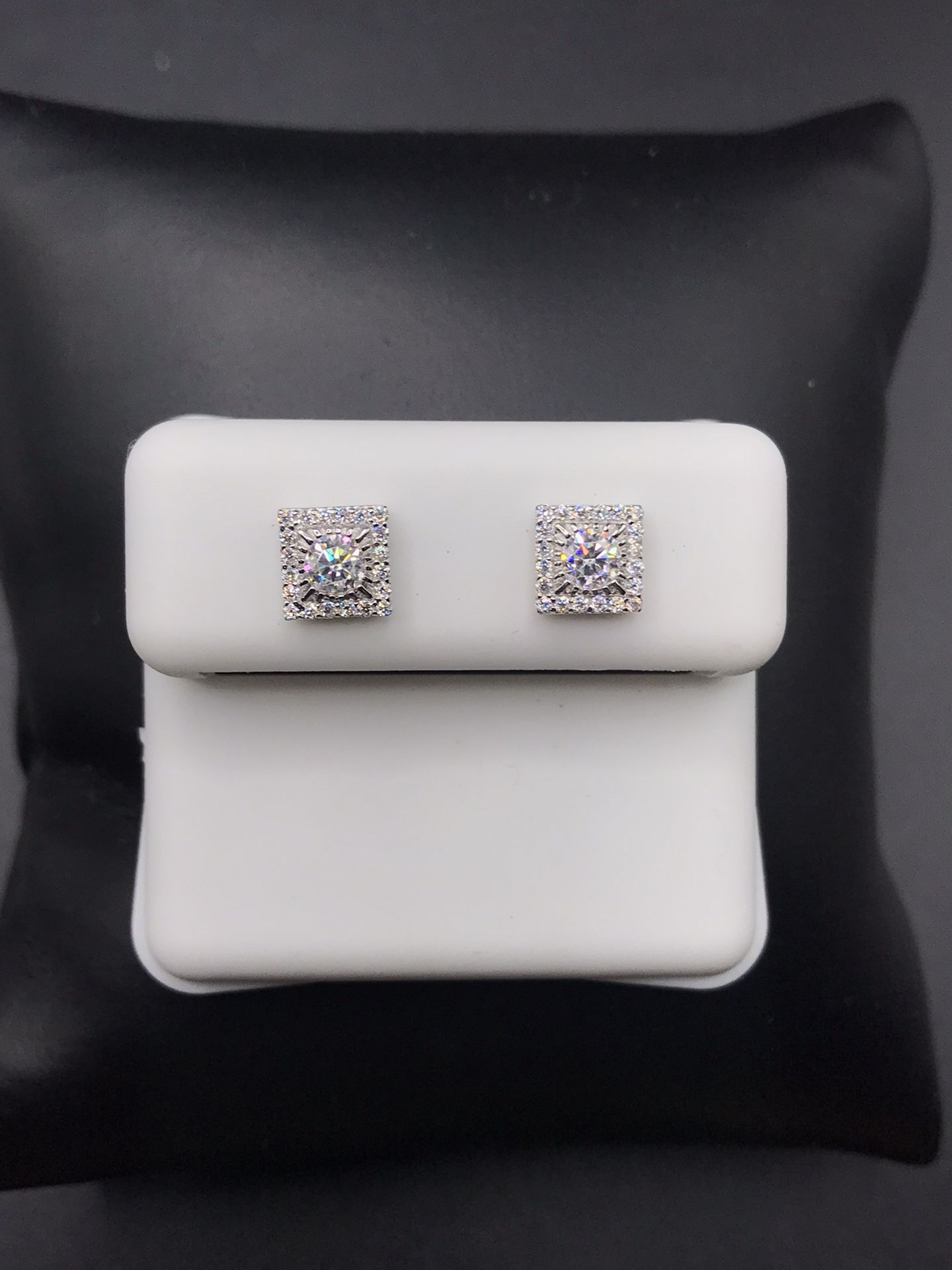 925 Sterling Silver 0.40CT Moissanite Screw Back Earrings