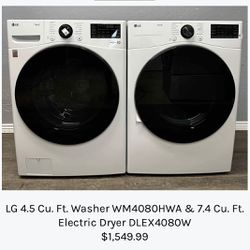 Washers & Dryers - Gas Or Electric Options!