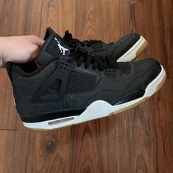 Men’s Jordan 4 Retro Laser Black Gum size 12