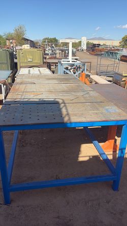 Heavy duty steel work table