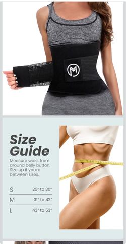 Black waist trimmer belt delivers targeted compression and posture support