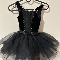 Elegant Black Ballet Costume – Complete Set 
