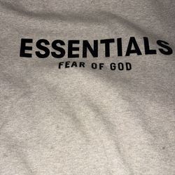 M Gray essentials hoodie (i accept trades)